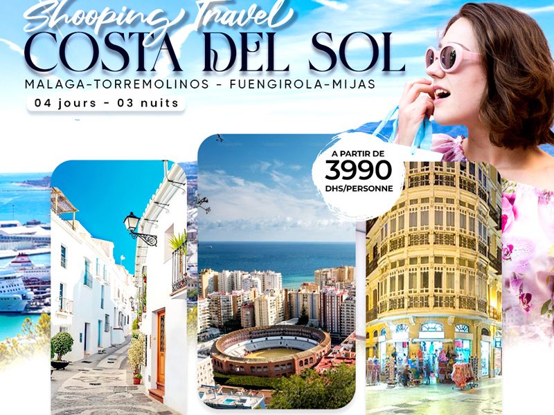 COSTA DEL SOL -MALAGA -TORREMOLINOS-FUENGIROLA- MIJAS (4J/3N)