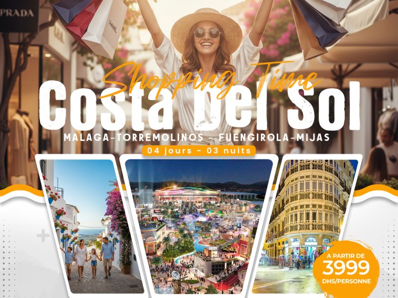 COSTA DEL SOL -MALAGA -TORREMOLINOS-FUENGIROLA- MIJAS (4J/3N)