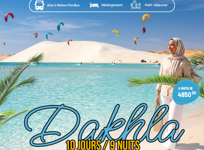 CIRCUIT DAKHLA & SUD MAROC ALLER/RETOUR PAR BUS